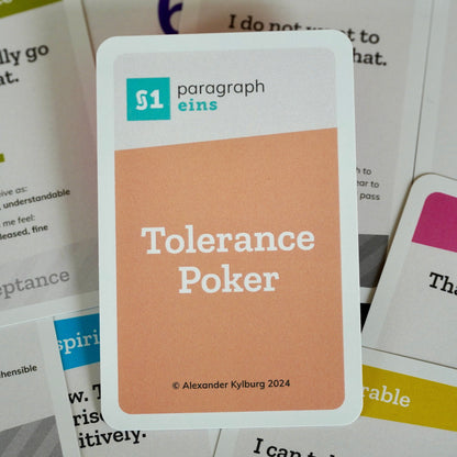 Tolerance poker set